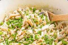 Chicken-Mushroom-Pea-Pasta-Bake