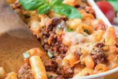 Tomato-Mince-and-Pasta-Bake