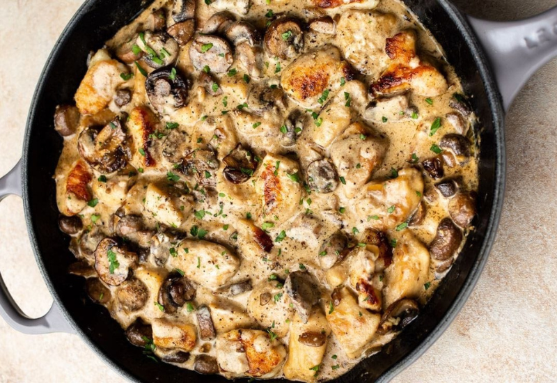Chicken Stroganoff made by Crystal Cameleon Catering